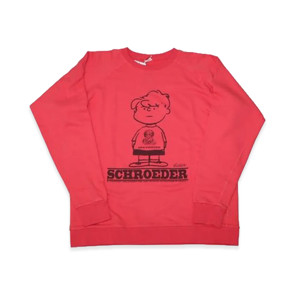 SAPEur x PEANUTS Vintage Crewneck Sweatshirt(Schroeder) "Pink"