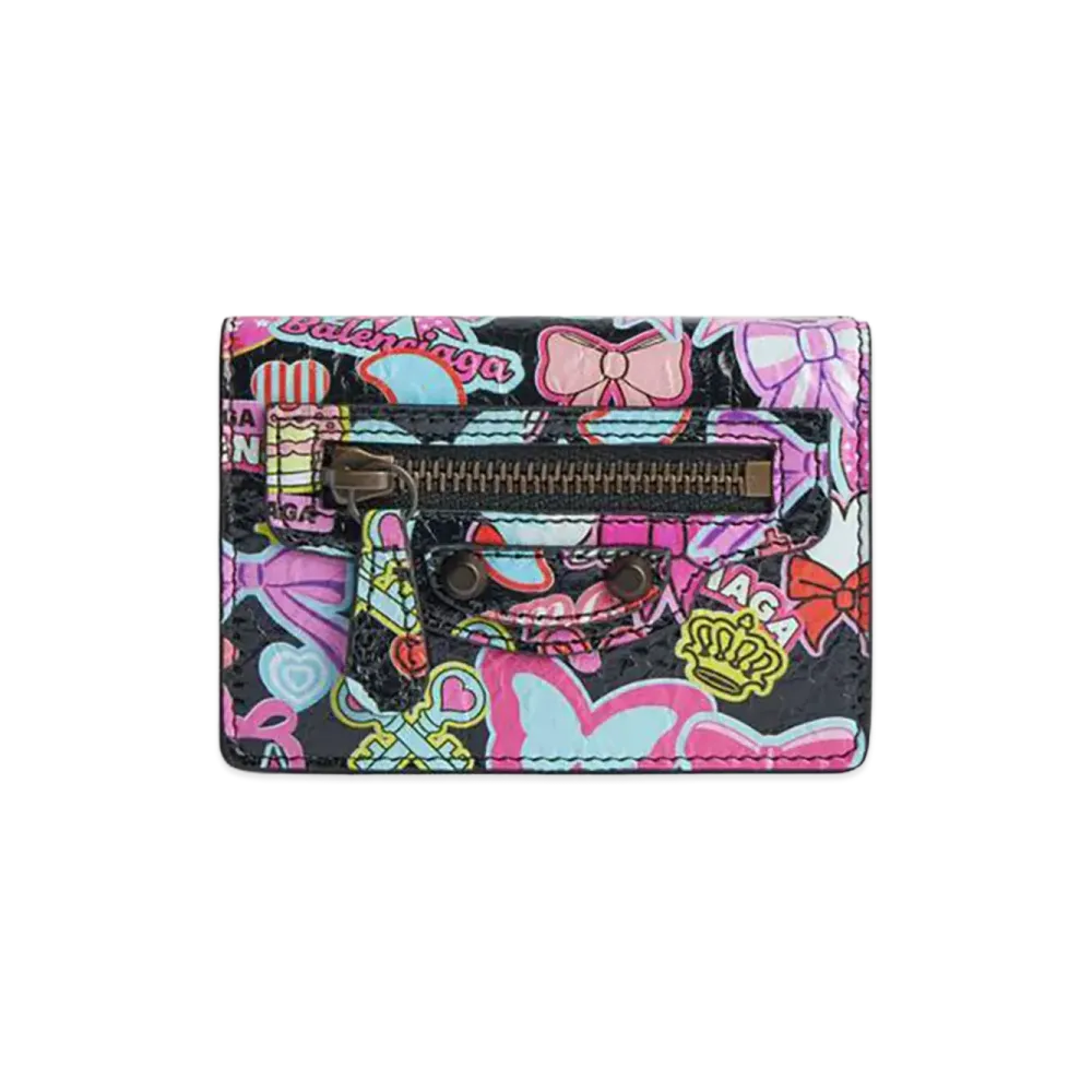 BALENCIAGA Women's Le City Mini Wallet "Black/Multicolor"