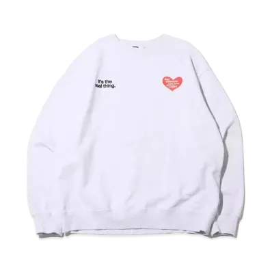 Coca-Cola x atmos Crew Neck Sweatshirts "Grey"