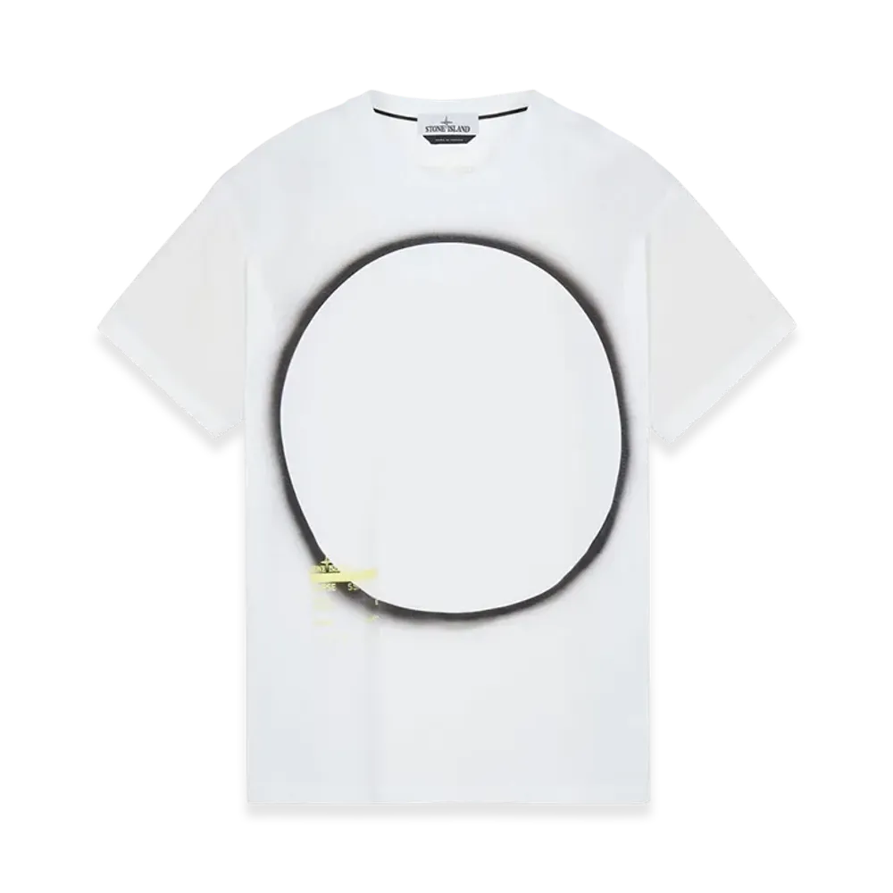 Stone Island 2NS95 30/1 Cotton Jersey Solar Eclipse One Print Garment Dyed T-Shirt - 22SS "White"
