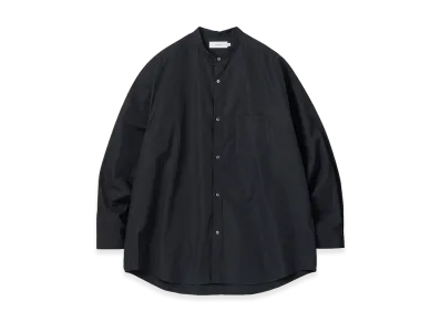 Graphpaper High Count Band Collar Round Cut Oversized Shirt "Black"
