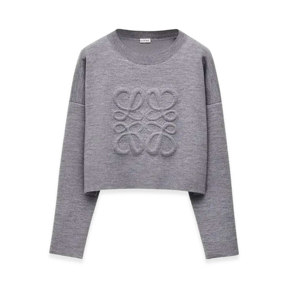 LOEWE Women's Anagram Sweater In Wool "Black"