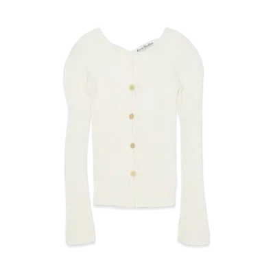 Acne Studios Button Up Ribbed Cardigan "Off White"