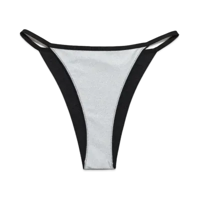 HERON PRESTON x H&M H2 Reversible Tanga Bikini Bottom "Silver/Black"