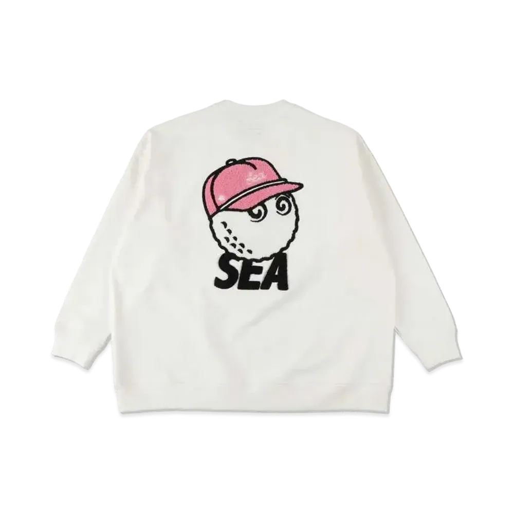 WIND AND SEA x MALBON CREW SWEAT "White"