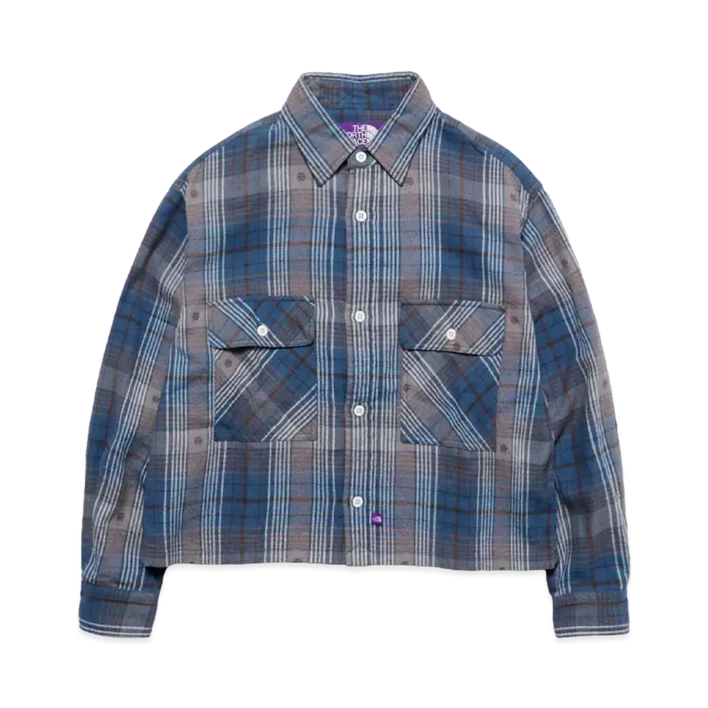 The North Face PURPLE LABEL Amunzen Plaid Field Cropped Shirt "Navy"