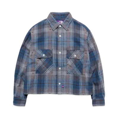 The North Face PURPLE LABEL Amunzen Plaid Field Cropped Shirt "Navy"