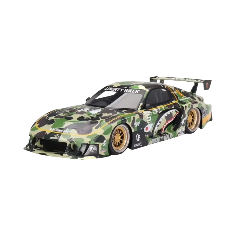 TSM MODEL / A BATHING APE "MINI GT" LBWK ABC CAMO FD RX7 1/18