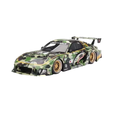 TSM MODEL / A BATHING APE "MINI GT" LBWK ABC CAMO FD RX7 1/18