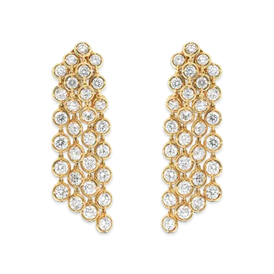 Van Cleef & Arpels Palmyre 4 rows model earrings "18K Yellow gold/Diamond"