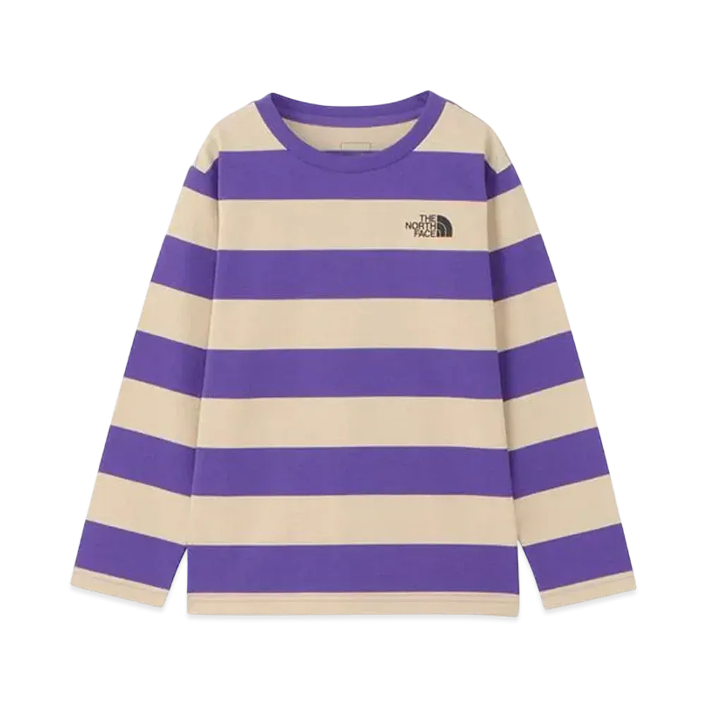 The North Face Kids Long Sleeve Field Border Tee "Peek Purple"