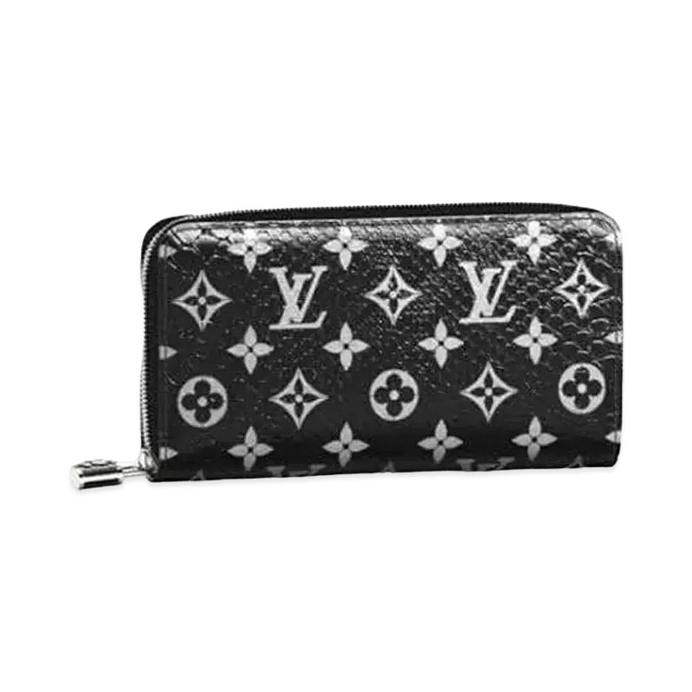 Louis Vuitton Zippy Wallet Padlock Monogram Python Leather "Noir"