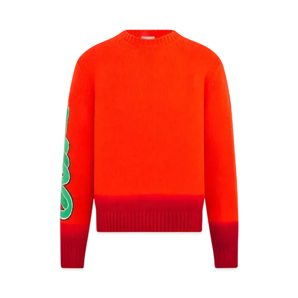 Dior x KAWS Sweater Wool Knit "Orange/Red"