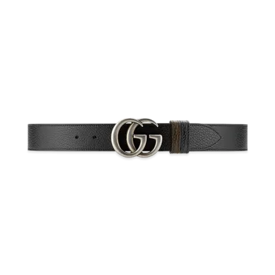 GUCCI Leather Reversible Belt "Black"