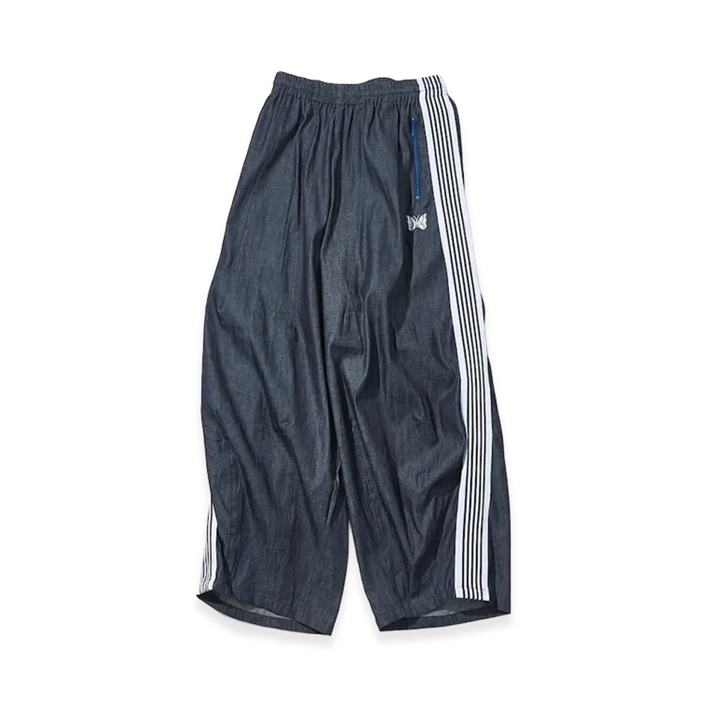NEEDLES x FREAK’S STORE Exclusive H.D.TrackPant - 6oz Denim "Indigo Base/White"