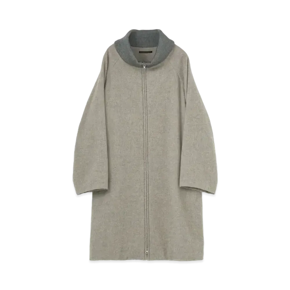 Yohji Yamamoto Y's WOOL AIRY MOSSER HIGH NECK COAT "Gray"