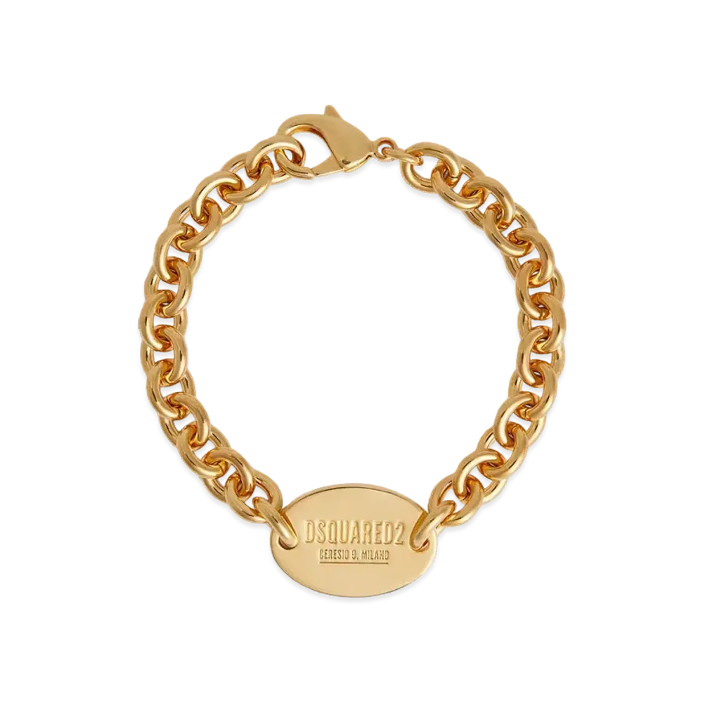 Dsquared2 D2 Tag Chain Bracelet "Gold"