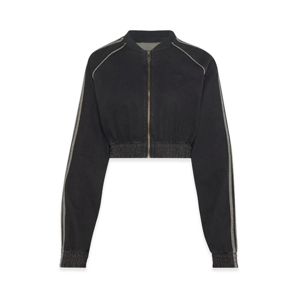 adidas Women's SST Denim Track Top "True Black Denim"