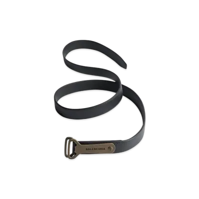 BALENCIAGA Bottle Opener D Ring Belt "Black"