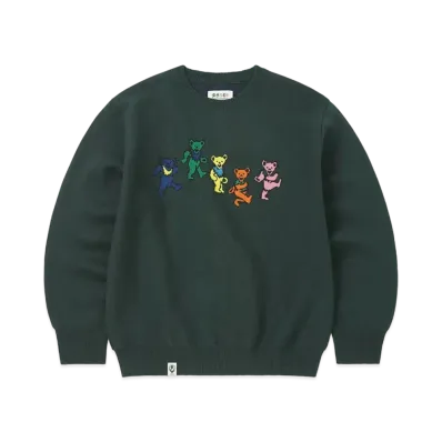 thisisneverthat GD Dancing Bears Knit Sweater "Dark Green"