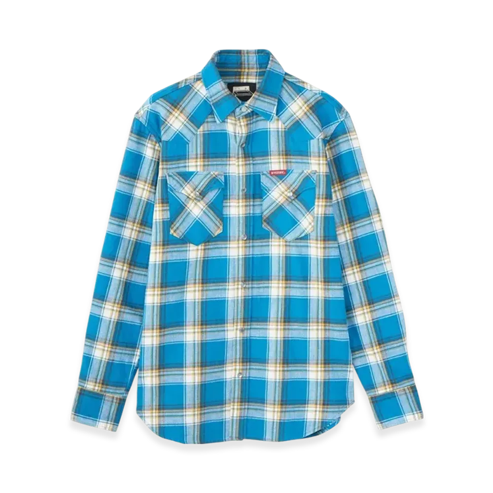 HYSTERIC GLAMOUR x Sonic Youth Goo Embroidery Western Shirt "Blue/Multicolor"