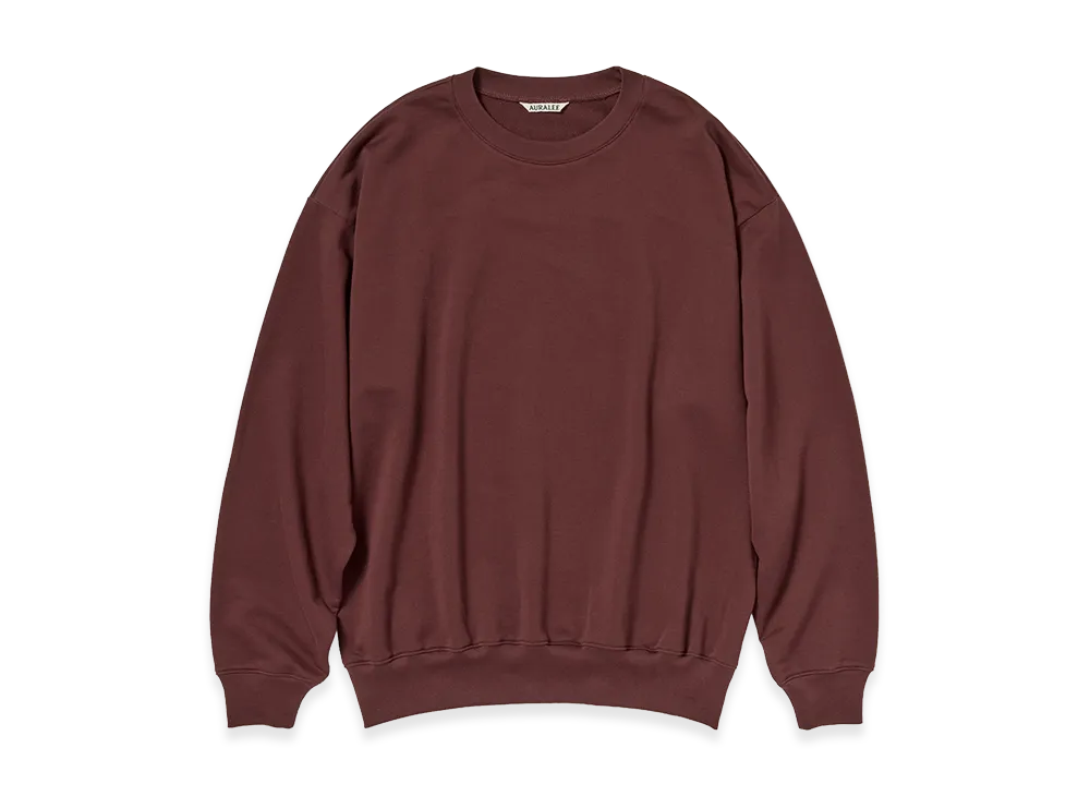 AURALEE Super High Gauge Sweat P/O "Burgundy"