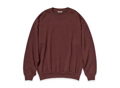 AURALEE Super High Gauge Sweat P/O "Burgundy"