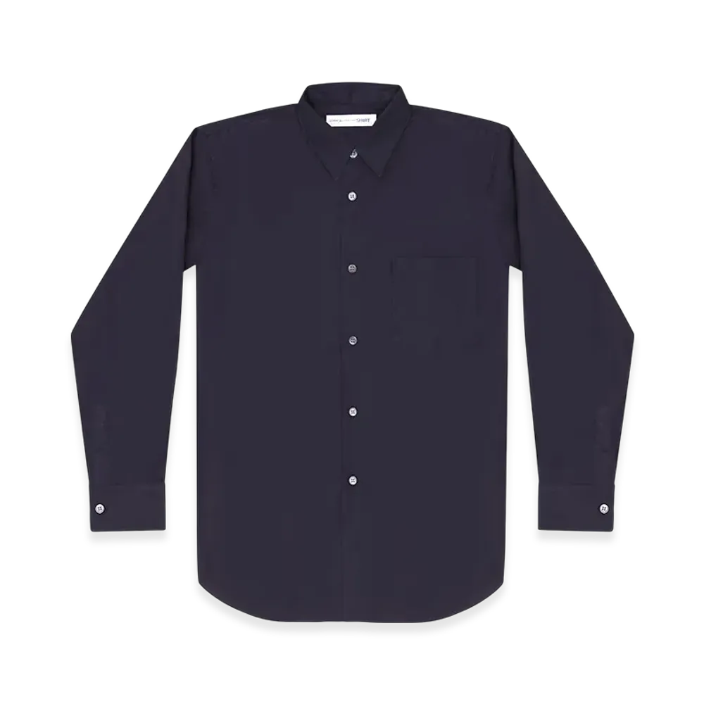 COMME des GARCONS SHIRT Cotton Poplin Plain "Navy"