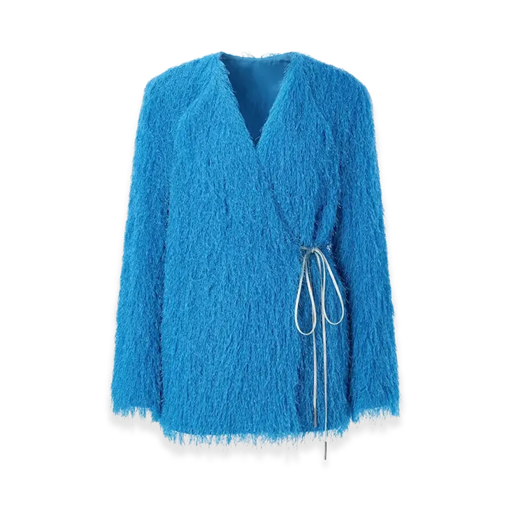 DRIES VAN NOTEN Women's Coats "Light Blue"