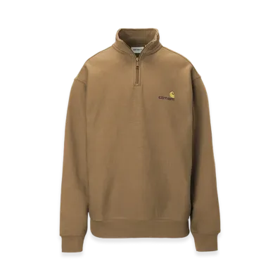 Carhartt WIP Half Zip American Script Sweat "Peanut"