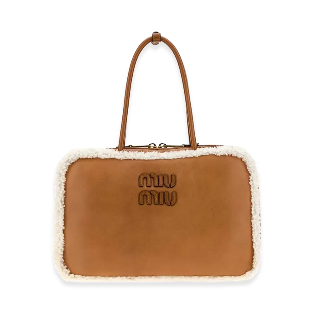 MIU MIU Women's Leather Beau Handbag "Camel"