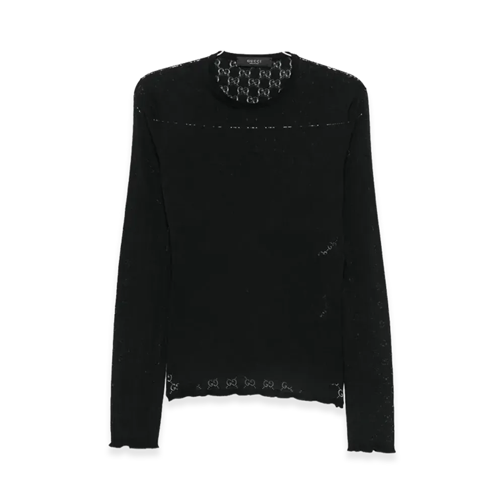 GUCCI Women's GG Cotton Top "Black"