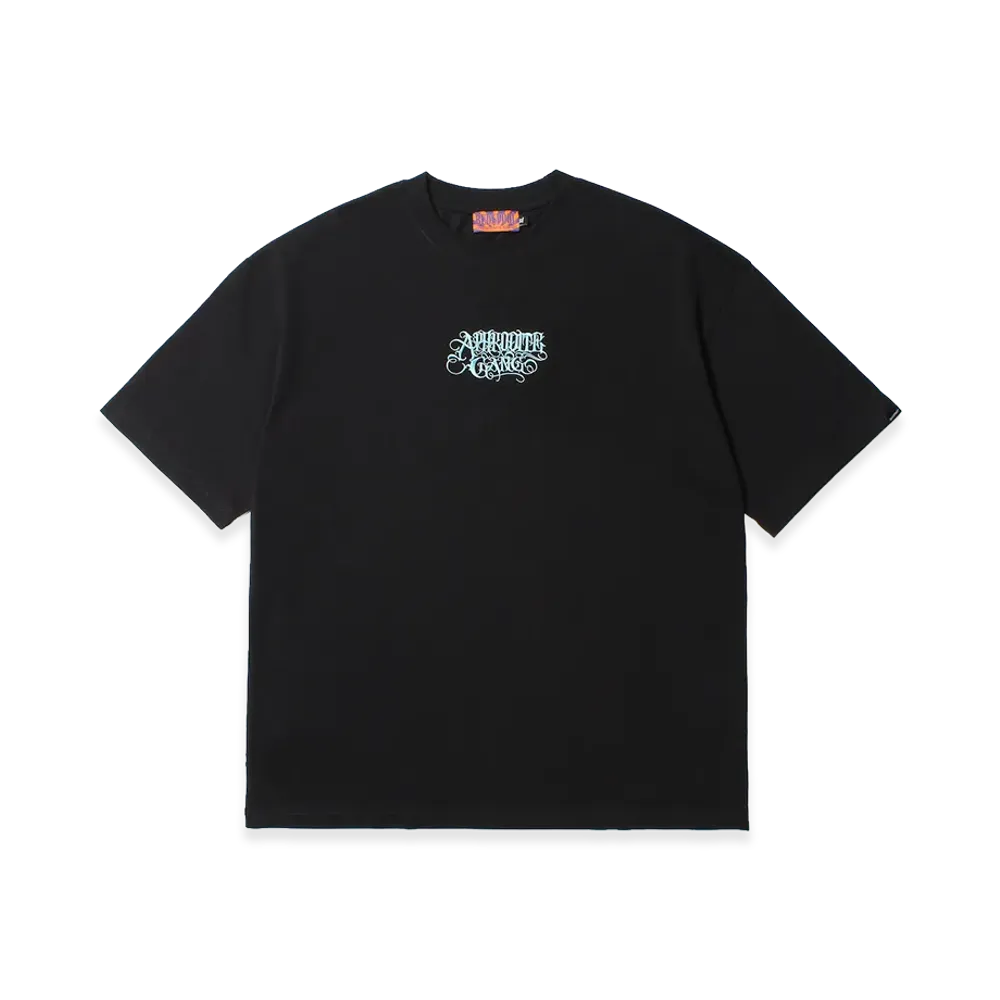 APHRODITEGANG Classic Logo Embroidery S/S Tee "Black/Blue"