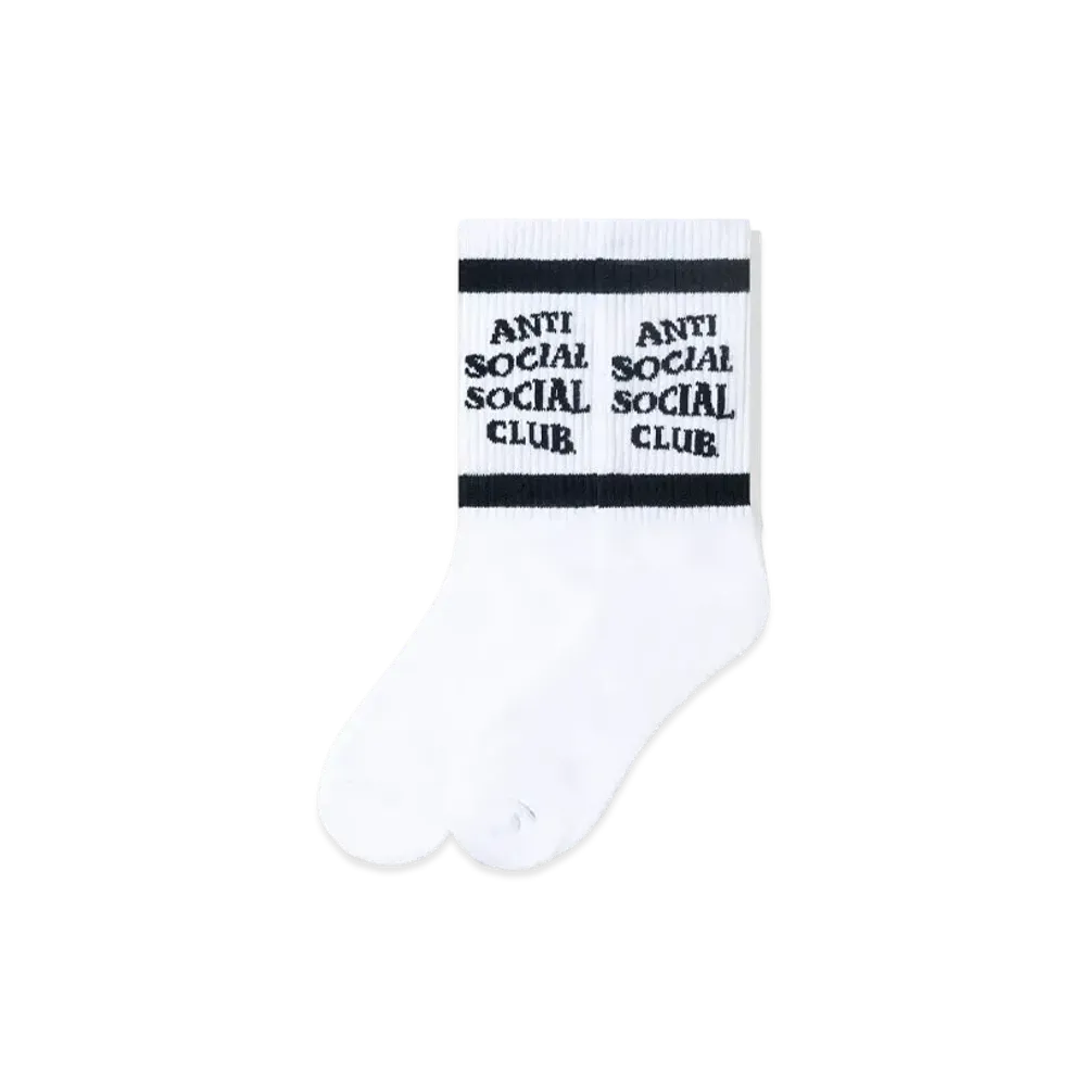 ANTI SOCIAL SOCIAL CLUB SS22 Down The Tube Socks "Black/White"