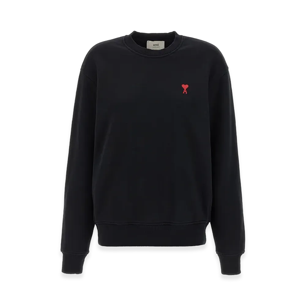 AMI PARIS Ami De Coeur Crewneck Sweatshirt "Black"