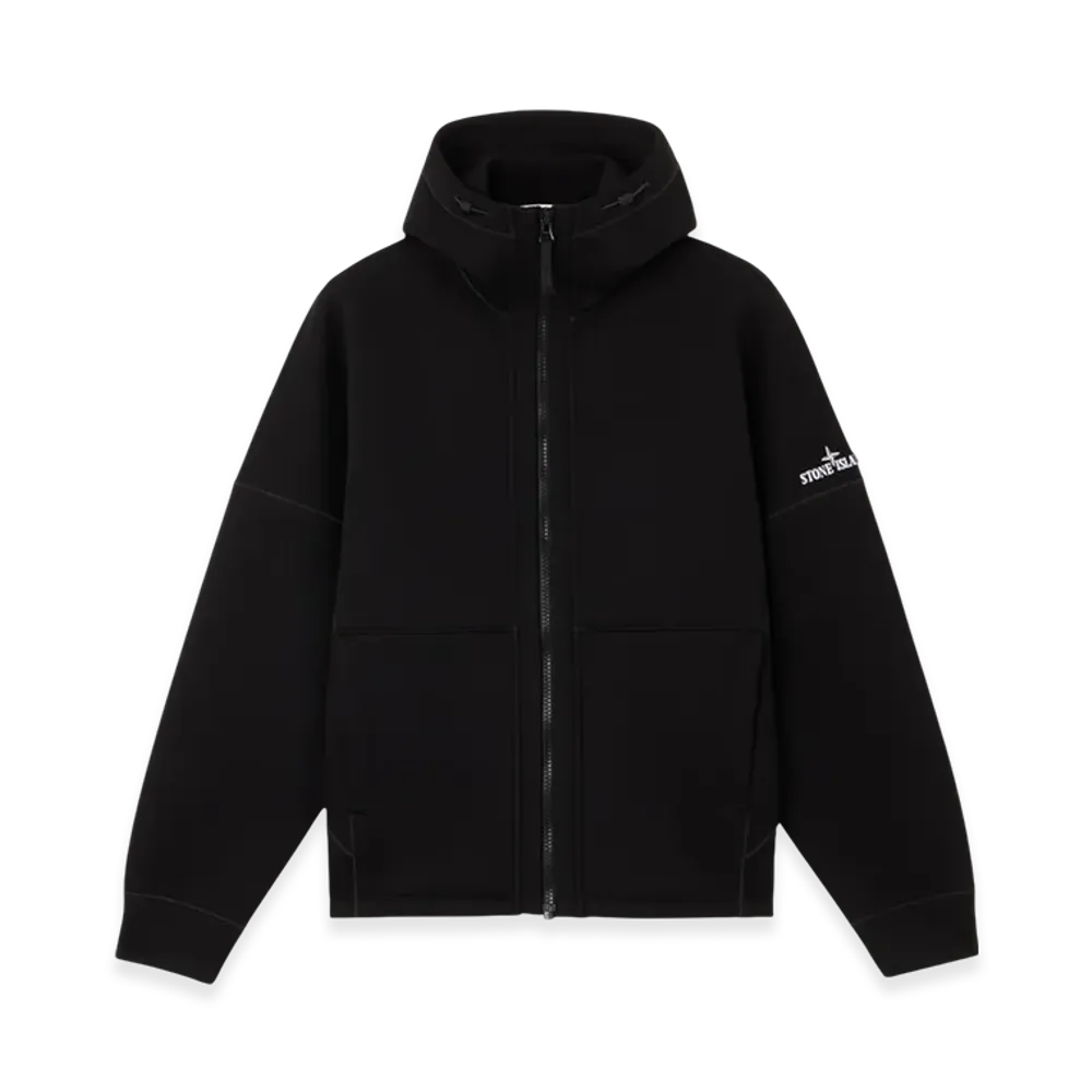 Stone Island Scuba Fleece Zip Hoodie "Black"