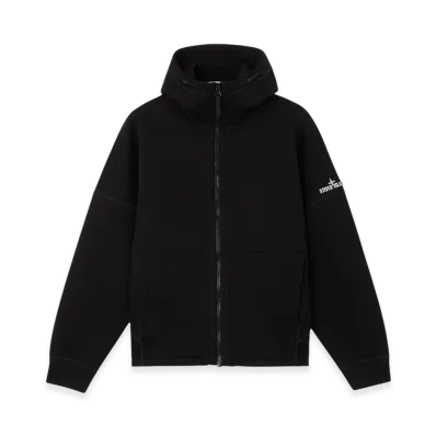 Stone Island Scuba Fleece Zip Hoodie "Black"