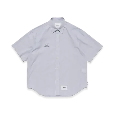 WTAPS TXT 01 / SS / CTPL. Broadcloth. Textile "Blue"