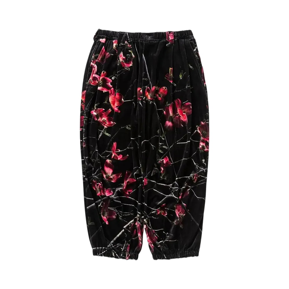 TIGHTBOOTH Dogwood Velour Balloon Pants "Black"