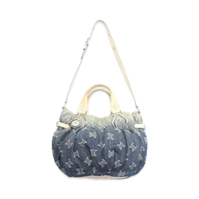 CELINE Macadam Denim 2Way Handle Bag "Gradation Blue"