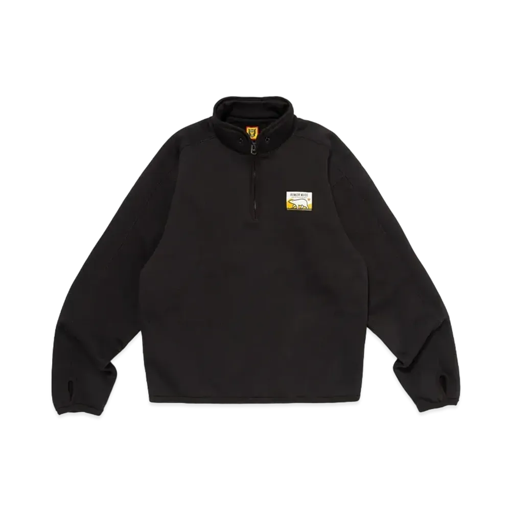 HUMAN MADE Fleece Sweat Half Zip Pullover "Black"
