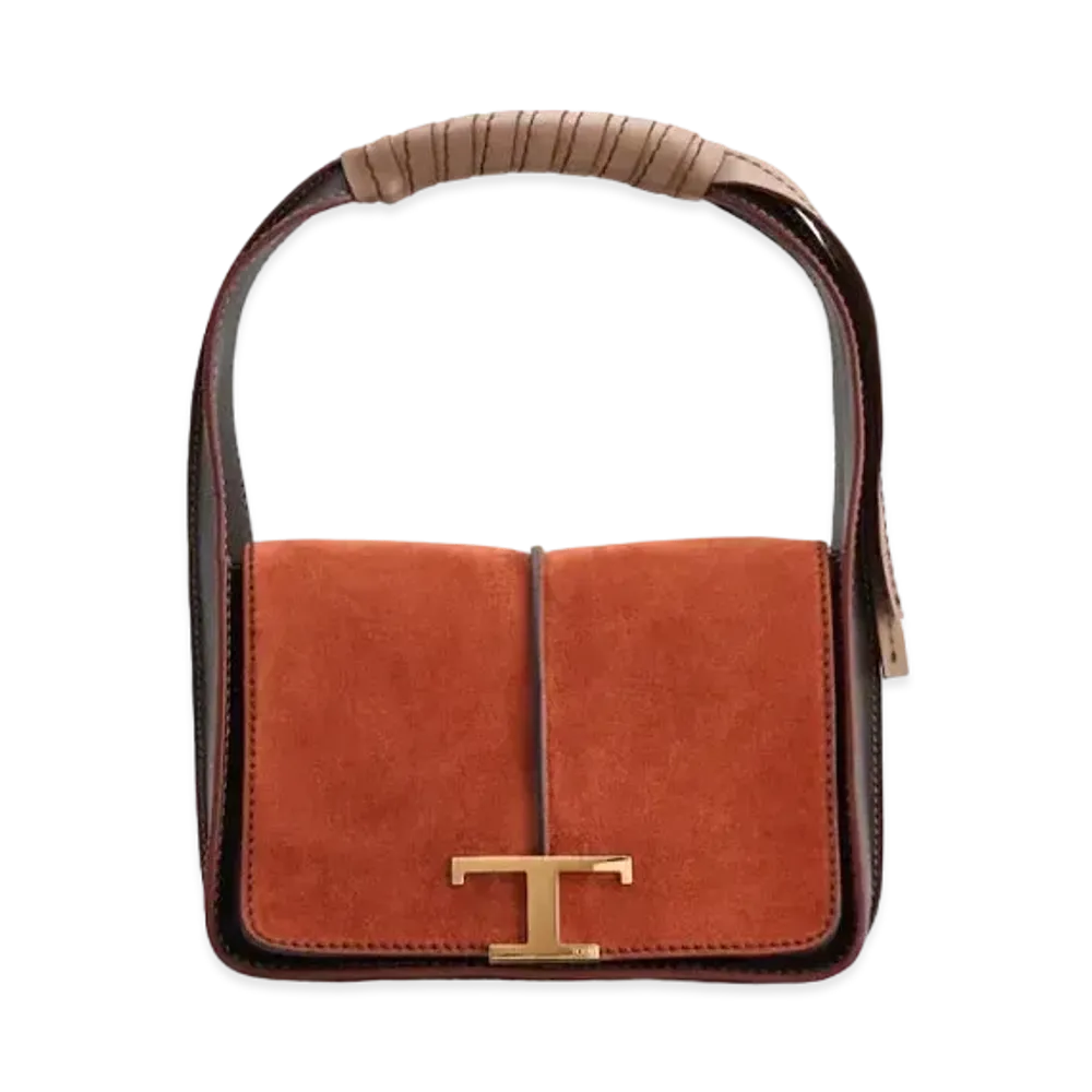 TOD'S Timeless Bag Mini In Suede "Brown"