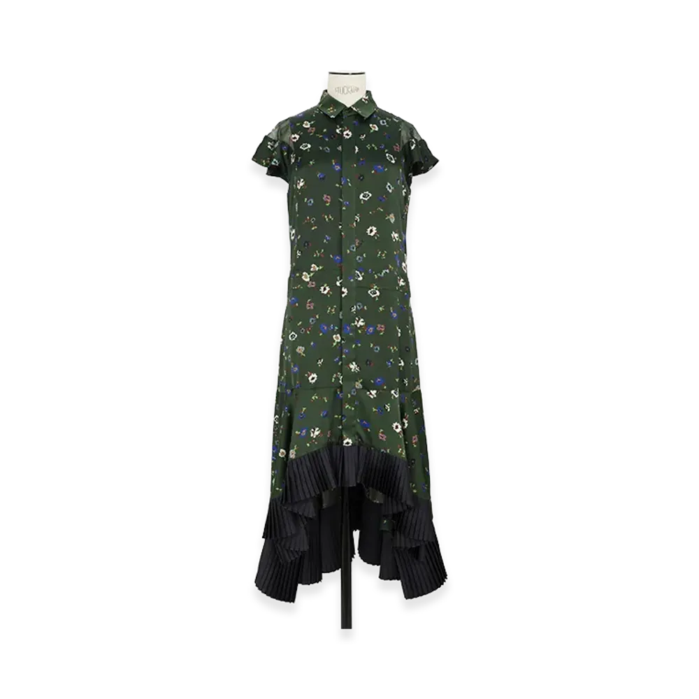 sacai Floral Print Dress "Green"