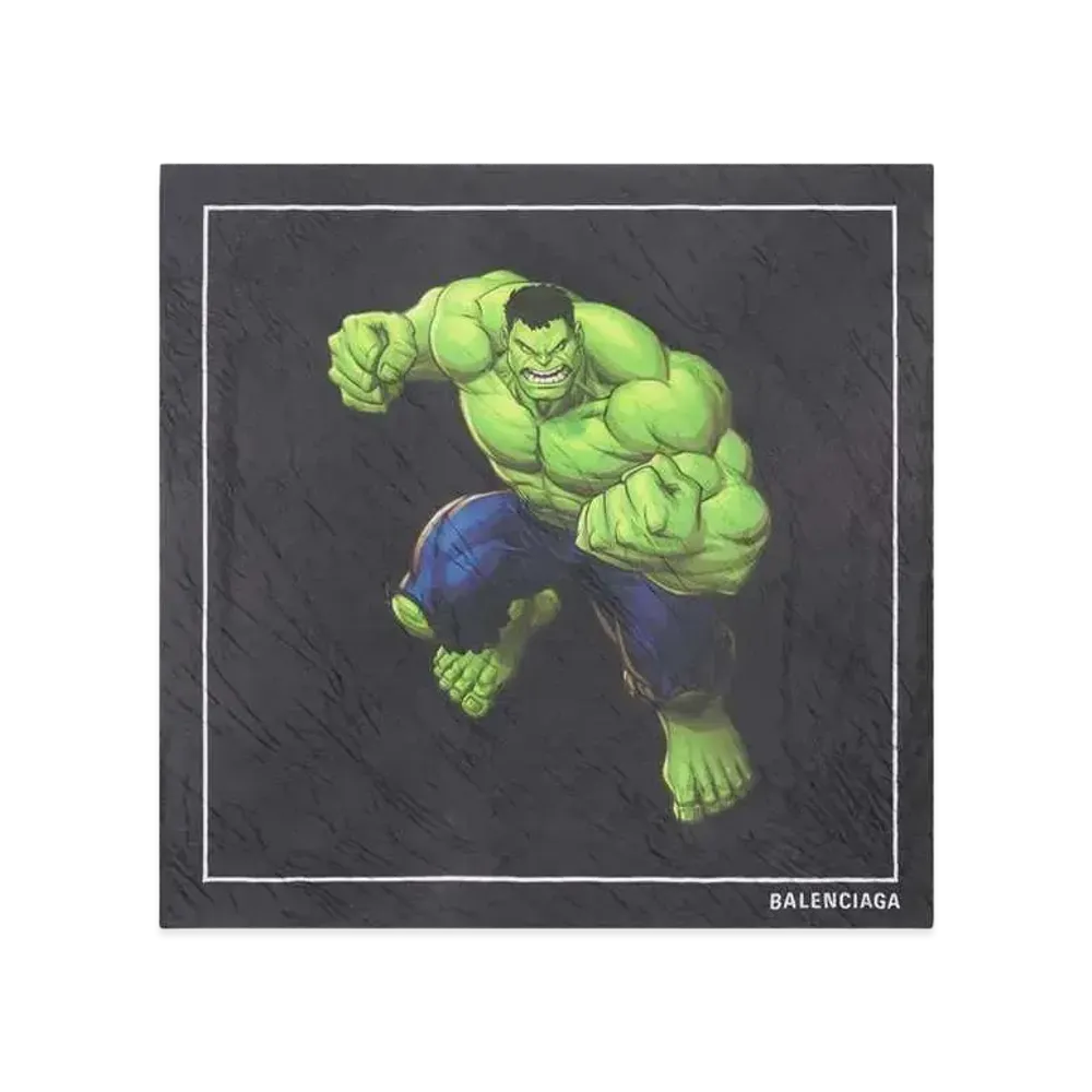 Balenciaga HULK 2021MARVEL SQUARE SCARF "Black"