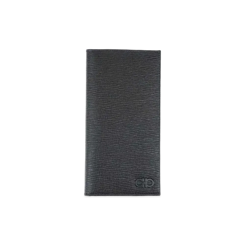 Salvatore Ferragamo Gancio Leather Wallet "Black"