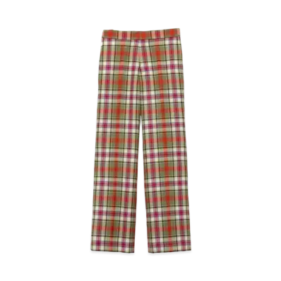 FUMIKA UCHIDA Tartan Plaid Adjustable Belted Pants "Plaid Ivory"