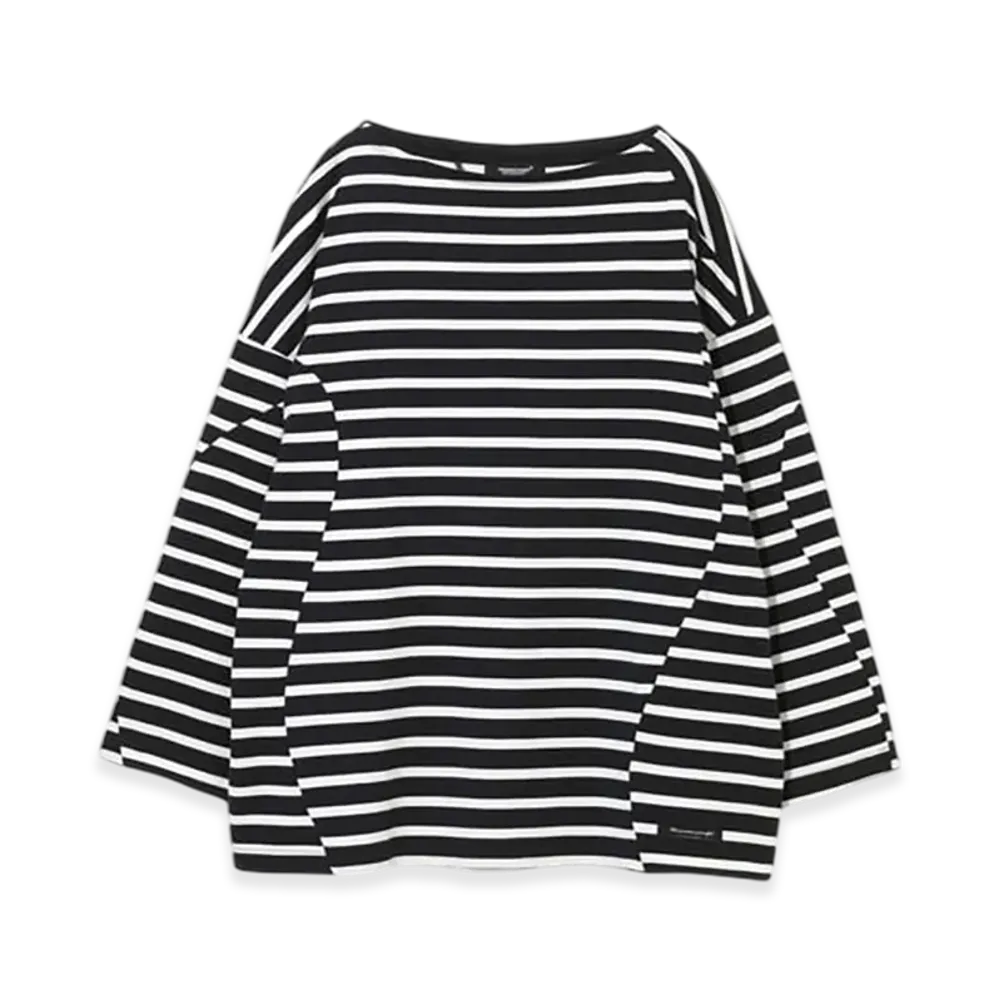 UNDERCOVER Cotton Boat Neck Cut & Sewn "Blk Border"