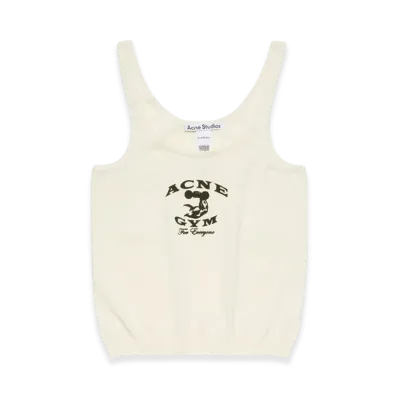 Acne Studios Fitted Knit Tank Top "Cream Beige"
