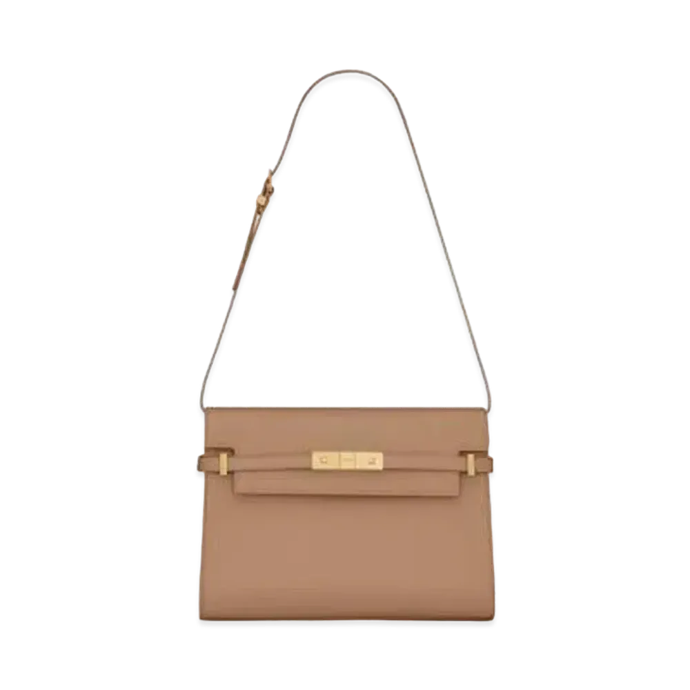 SAINT LAURENT Manhattan Shoulder Bag In Box Saint Laurent Leather "Dust Gray"