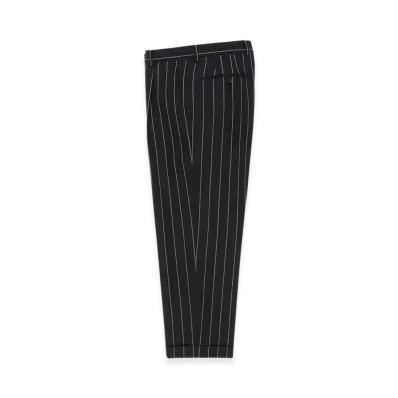 WACKO MARIA x Dormeuil Striped Pleated Trousers Type-2 "Black"